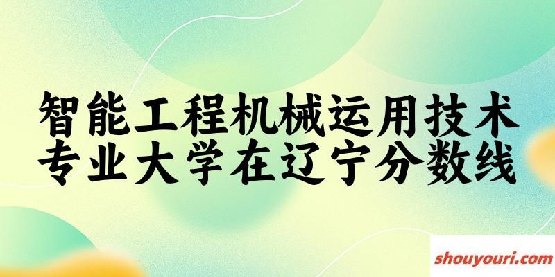 2024智能工程机械运用技术专业辽宁录取分数线多少分 附专业就业方向 (2025参考)(图1)